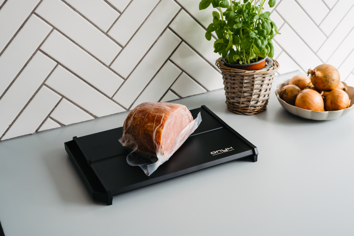 Hurtig optøning med ONYX Cookwares optøningsplade 