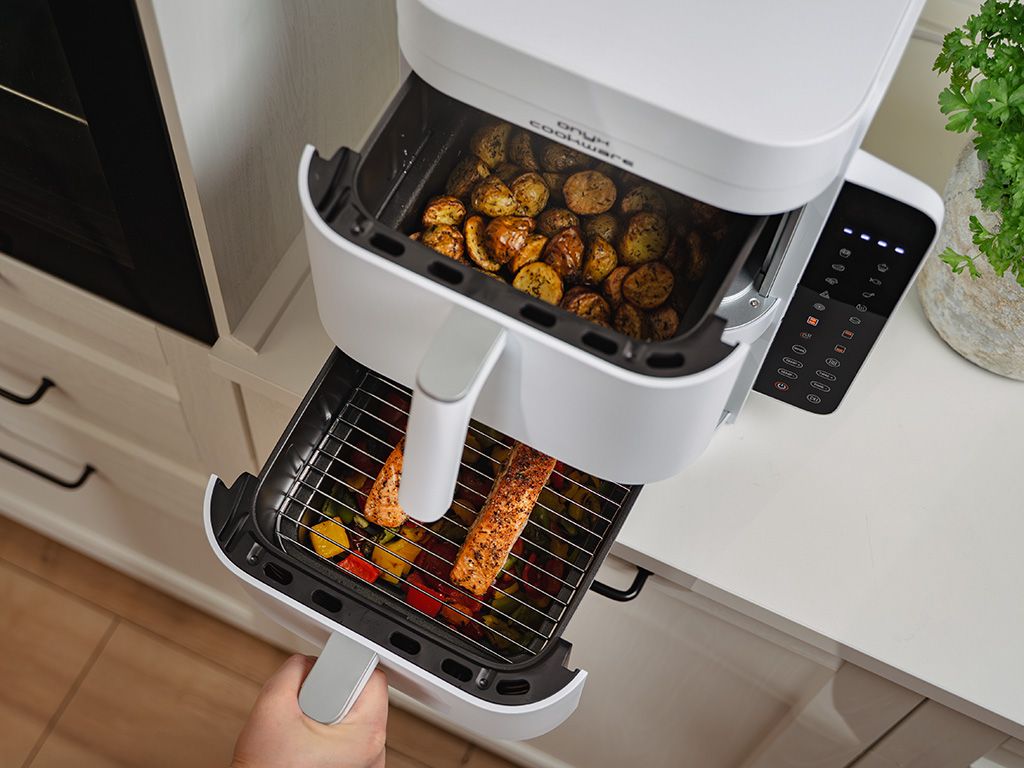 FRYTKOWNICA BEZTŁUSZCZOWA - DUAL STACK 12L - BIAŁY - 4
