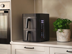 FRYTKOWNICA BEZTŁUSZCZOWA - DUAL STACK 12L – CZARNY - 5