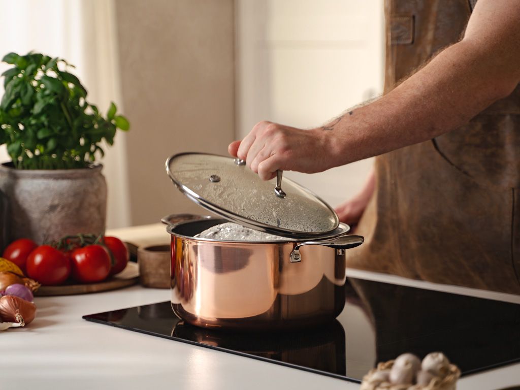 MIEDZIANY GARNEK HYBRYDOWY NON-STICK 24 CM - 5