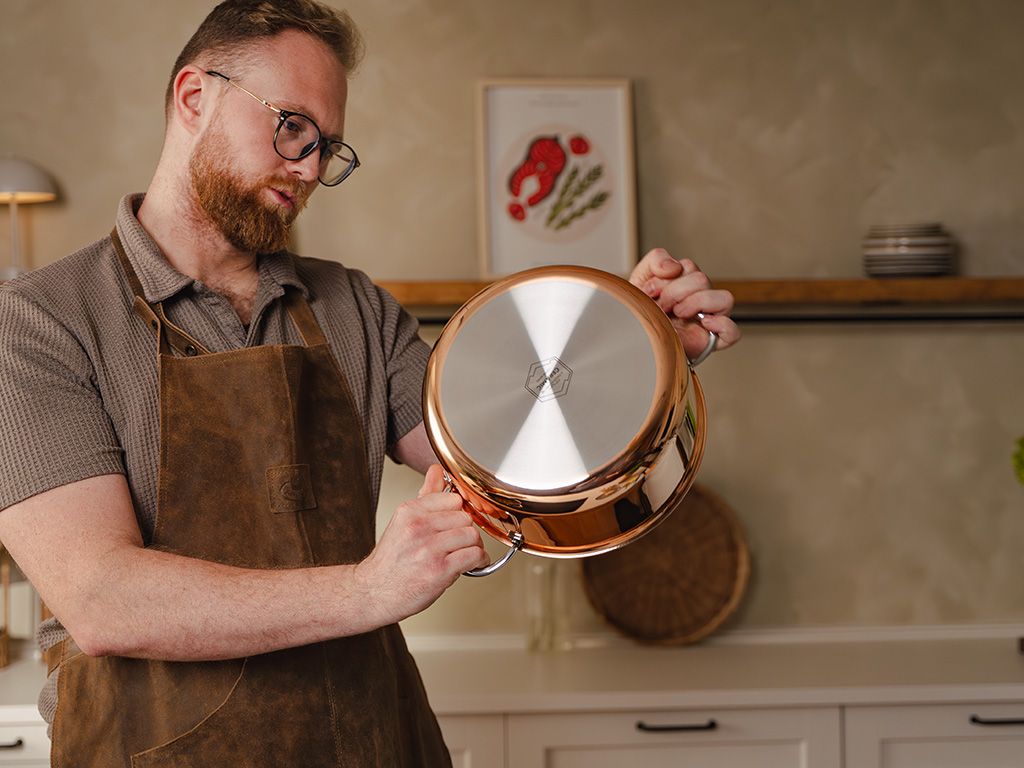 ZESTAW GARNKÓW HYBRYDOWYCH NON-STICK MIEDZIANYCH - 2 CZĘŚCI - 7