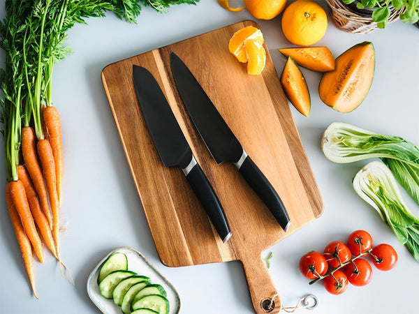 2-CZĘŚCIOWY ZESTAW NOŻY SZEFÓW KUCHNI I SANTOKU