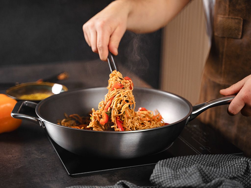 ZERO – NATURALNA PATELNIA WOK NIEPRZYWIERAJĄCA 30 CM - 3