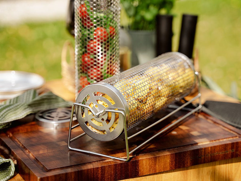 DUŻY KOSZ DO GRILLOWANIA CYLINDRYCZNY – 4 SZT