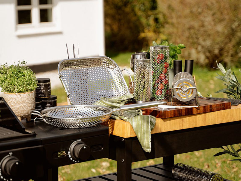 DUŻY KOSZ DO GRILLOWANIA CYLINDRYCZNY – 4 SZT