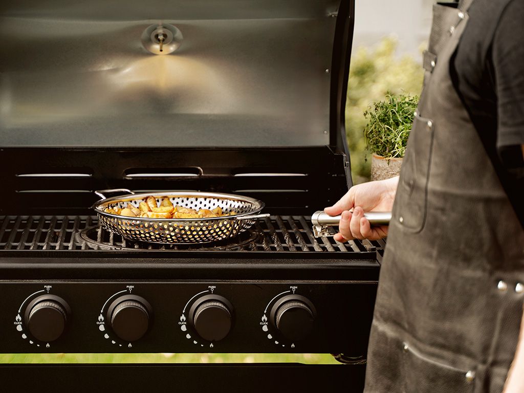 PATELNIA GRILLOWA BBQ Z ODNACZANYM UCHWYTEM 28 CM