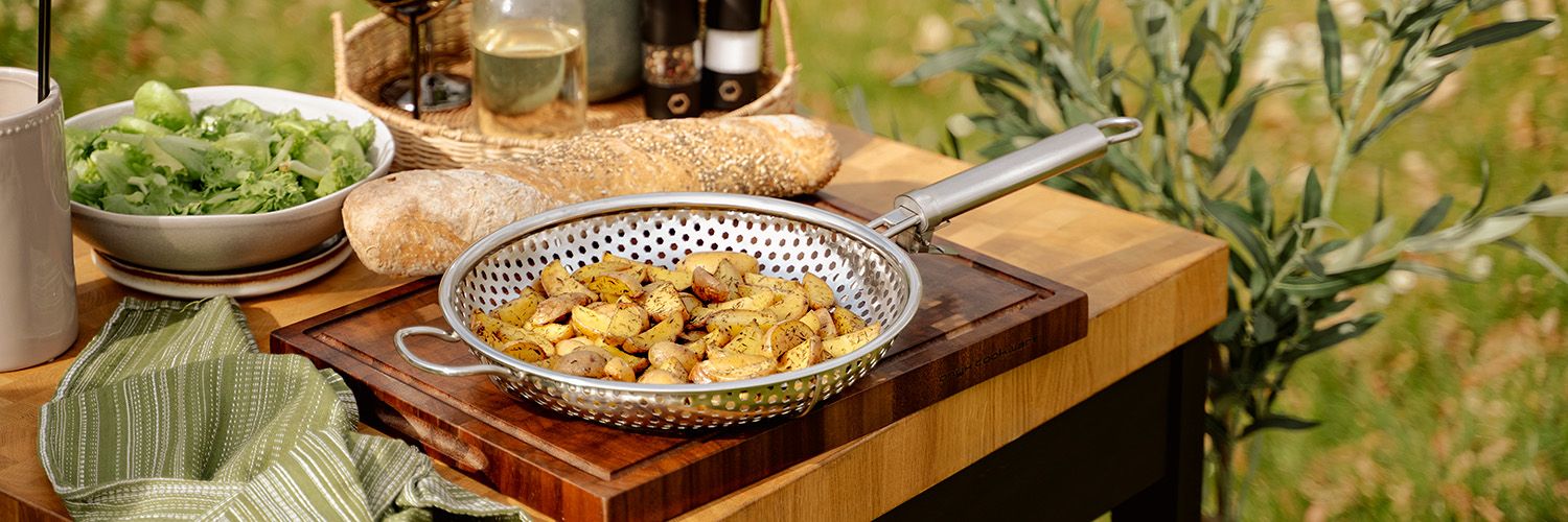 PATELNIA GRILLOWA BBQ Z ODNACZANYM UCHWYTEM 28 CM