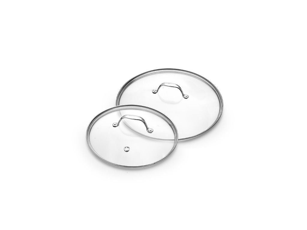 ZESTAW SZKLANYCH POKRYWEK 20/24 CM – 2 ELEMENTY - 1