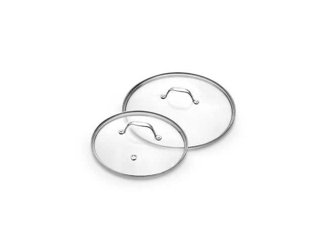 ZESTAW SZKLANYCH POKRYWEK 20/24 CM – 2 ELEMENTY - 1