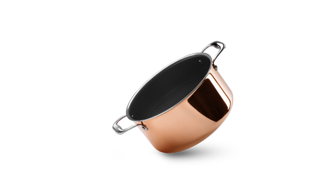 MIEDZIANY GARNEK HYBRYDOWY NON-STICK 24 CM - 1