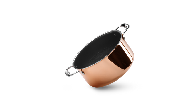 MIEDZIANY GARNEK HYBRYDOWY NON-STICK 24 CM - 1