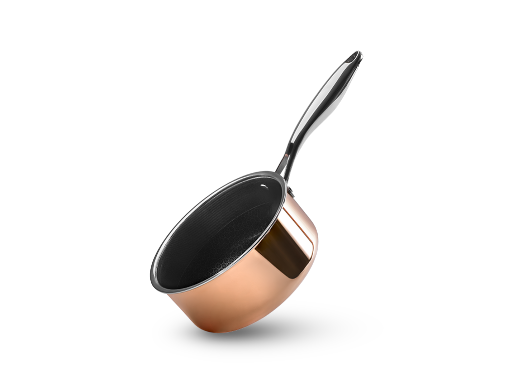 MIEDZIANY GARNEK DO SOSÓW HYBRYDOWY NON-STICK 18 CM - 1