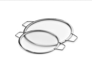 POKRYWKI SZKLANE DO UKŁADANIA W STOS – 24/ 30 CM – 2 SZTUKI - 1
