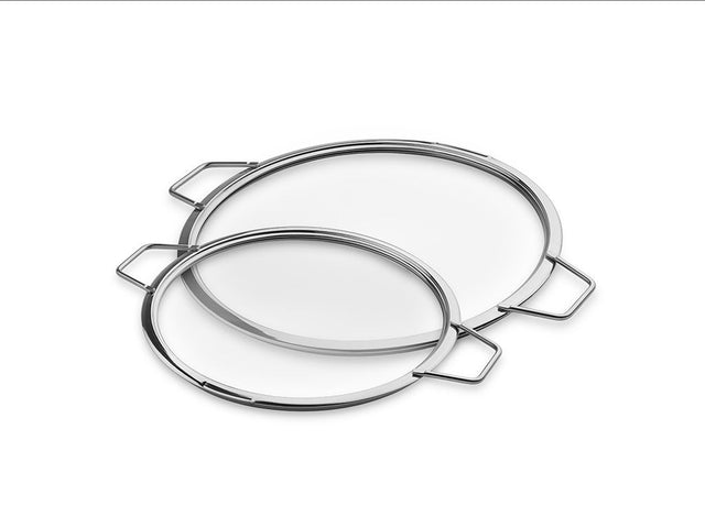 POKRYWKI SZKLANE DO UKŁADANIA W STOS – 24/ 30 CM – 2 SZTUKI - 1