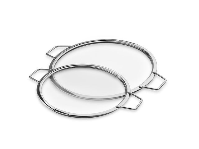 POKRYWKI SZKLANE DO UKŁADANIA W STOS – 26/ 30 CM – 2 SZTUKI - 1