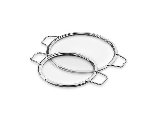 POKRYWKI SZKLANE DO UKŁADANIA W STOS – 18/ 24 CM – 2 SZTUKI - 1
