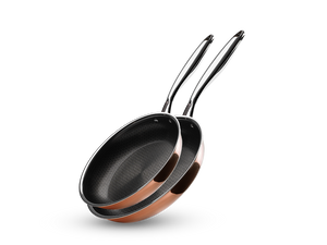 ZESTAW PATELNI HYBRYDOWYCH NON-STICK MIEDZIANYCH - 2 CZĘŚCI - 1