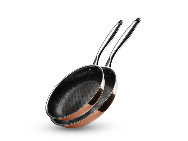 ZESTAW PATELNI HYBRYDOWYCH NON-STICK MIEDZIANYCH - 2 CZĘŚCI - 1