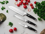3-SZT ZESTAW NOŻY SANTOKU, UNIWERSALNY I OBIERACZKA
