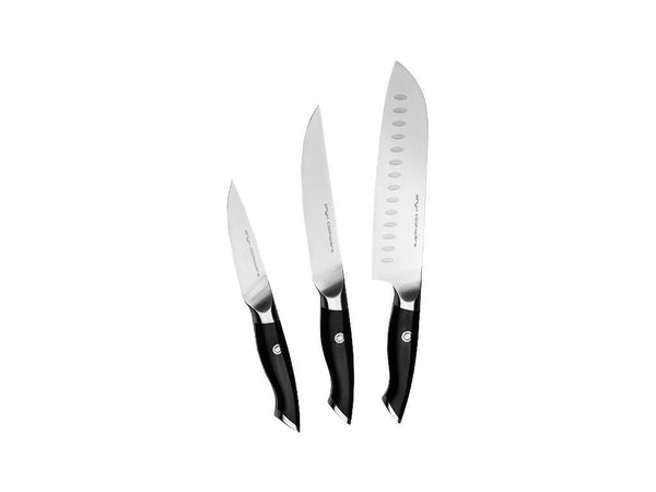 3-SZT ZESTAW NOŻY SANTOKU, UNIWERSALNY I OBIERACZKA