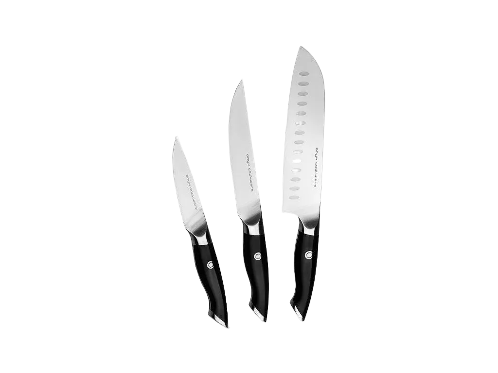 3-elementowy zestaw noży: santoku, uniwersalny i do obierania