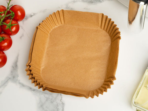 PAPIER DO PIECZENIA DO FRYTOWNICY BEZ OLEJU 23X23 CM - 50 SZTUK
